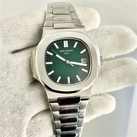 nautilus green dial watch